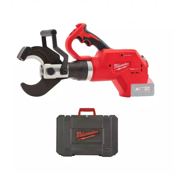 Акумулаторна хидравлична ножица за рязане на кабели MILWAUKEE M18 HCC75-0C, 18V, 2.0-12Ah, Li-Ion, 77.8kN
