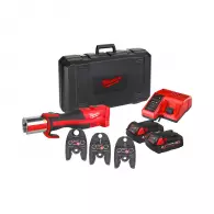 Акумулаторна преса за щанци и матрици MILWAUKEE M18 BLHPT-202C U-SET, 18V, 2.0Ah, Li-Ion, 32kN