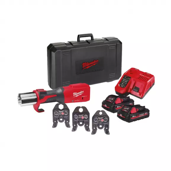 Акумулаторна преса за щанци и матрици MILWAUKEE M18 ONEBLHPT-302C V-SET, 18V, 3.0Ah, Li-Ion, 32kN