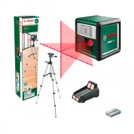 Линеен лазерен нивелир BOSCH Quigo Plus, 2 лазерни линии, точност 8mm/10m, автоматично