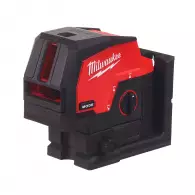 Линеен лазерен нивелир MILWAUKEE M12 CLLP-0C, 2 лазерни линии, 2 точки, точност 3mm/10m, 38м, автоматично