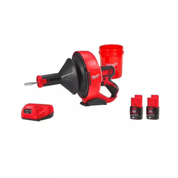 Машина за почистване на тръби и канали MILWAUKEE M12 BDC6-202C, 12V, 2.0Ah, Li-Ion, 7.6м, ф6мм