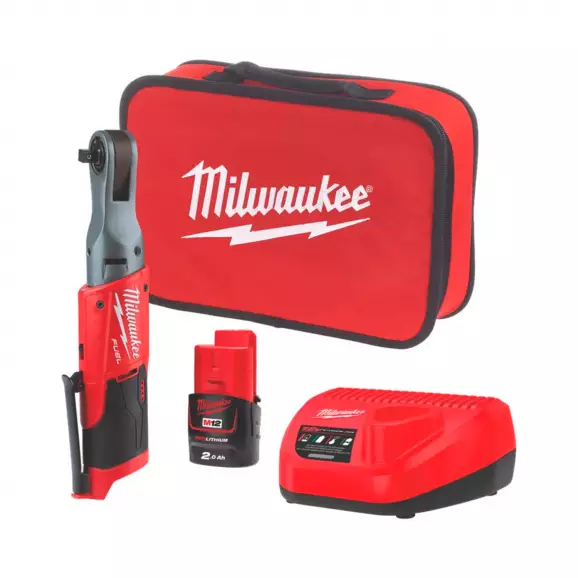 Тресчотка акумулаторна MILWAUKEE M12 FIR38-201B, 12V, 2.0Ah, Li-Ion, 3/8
