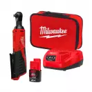Тресчотка акумулаторна MILWAUKEE M12 IR-201B, 12V, 2.0Ah, Li-Ion, 3/8