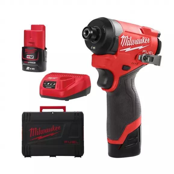 Акумулаторен гайковерт ударен MILWAUKEE M12 FID2-202X, 12V, 2.0Ah, Li-Ion, 170Nm, 1/4
