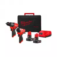 Акумулаторен комплект MILWAUKEE M12 FPP2A2-602X (M12 FPD2-0 + M12 FID2-0), 12V, 6.0Ah, Li-Ion
