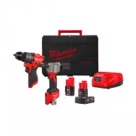 Акумулаторен комплект MILWAUKEE M12 FPP2D2-422X (M12 FPD2-0 + M12 BPRT-0), 12V, 2.0Ah, Li-Ion