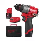 Акумулаторен винтоверт MILWAUKEE M12 FDD2-202X, 12V, 2.0Ah, Li-Ion, 37Nm, безчетков - small