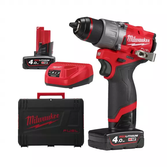 Акумулаторен винтоверт MILWAUKEE M12 FDD2-402X, 12V, 4.0Ah, Li-Ion, 45Nm, безчетков