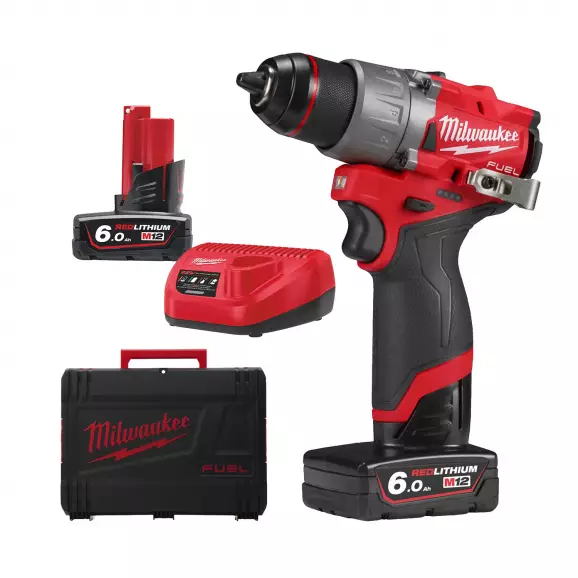 Акумулаторен винтоверт MILWAUKEE M12 FDD2-602X, 12V, 6.0Ah, Li-Ion, 45Nm, безчетков