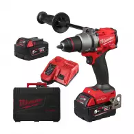 Акумулаторен винтоверт MILWAUKEE M18 ONEDD3-502X, 18V, 5.0Ah, Li-Ion, 158Nm, безчетков
