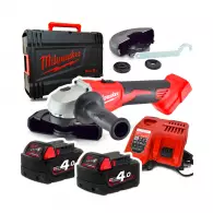 Акумулаторен ъглошлайф MILWAUKEE M18 BLSAG125X-402X, 18V, 4.0Ah, Li-Ion, ф125мм, безчетков