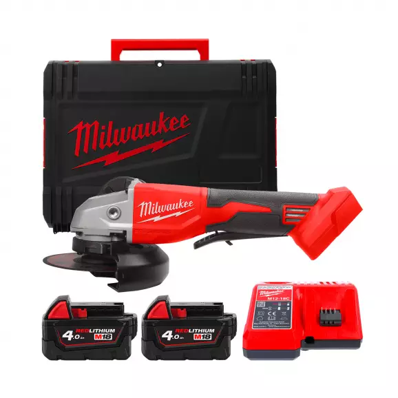 Акумулаторен ъглошлайф MILWAUKEE M18 BLSAG125XPD-402X, 18V, 4.0Ah, Li-Ion, ф125мм, безчетков