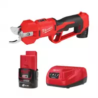Акумулаторна лозарска ножица MILWAUKEE M12 BLPRS-202, 12V, 2.0Ah, Li-Ion, 32мм