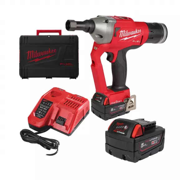Акумулаторна нитачка MILWAUKEE M18 ONEFLT-502X, 18V, 5.0Ah, Li-Ion, 4.8-6.4мм (алуминий), безчетков