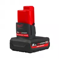 Батерия акумулаторна MILWAUKEE M12 HB5, 12V, 5.0Ah, Li-Ion