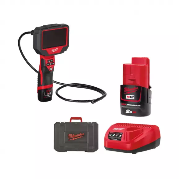 Камера MILWAUKEE M12 360IC12-201C, 12V, 2.0Ah, Li-Ion, ф10мм, 1.2м