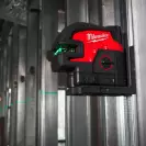 Линеен лазерен нивелир MILWAUKEE M12 CLL4P-301C, 2 лазерни линии, 4 точки, точност 3mm/10m, 38м, автоматично - small, 243148