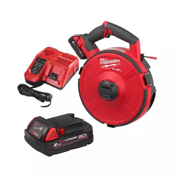 Машина за изтегляне на кабел MILWAUKEE M18 FPFT-202 30M NC SET, 18V, 2.0Ah, Li-Ion, 30м