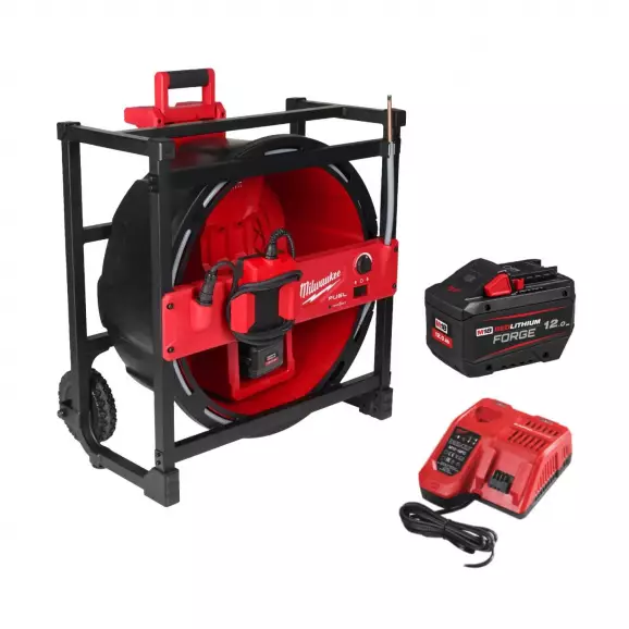 Машина за почистване на тръби и канали MILWAUKEE M18 HSFSM-122, 18V, 12Ah, Li-ion, 23м