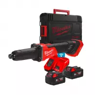 Шлайф прав акумулаторен MILWAUKEE M18 FDGROVB-502X, 18V, 5.0Ah, Li-Ion, 8000-20000об/мин, ф6.0/8.0мм