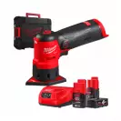 Шлайф вибрационен акумулаторен MILWAUKEE M12 FDSS-422X, 18V, 2.0/4.0Ah, Li-Ion, 8000-14000об/мин, 88.8х63.5мм, безчетков - small