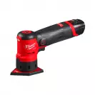 Шлайф вибрационен акумулаторен MILWAUKEE M12 FDSS-422X, 18V, 2.0/4.0Ah, Li-Ion, 8000-14000об/мин, 88.8х63.5мм, безчетков - small, 250824