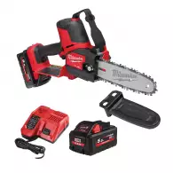 Трион верижен акумулаторен MILWAUKEE M18 FHS20-552, 18V, 5.5Ah, Li-Ion, 20cм