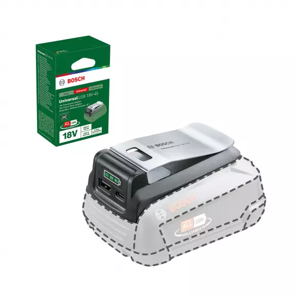 Адаптор за акумулаторна батерия BOSCH UniversalUSB18V-45, 18V