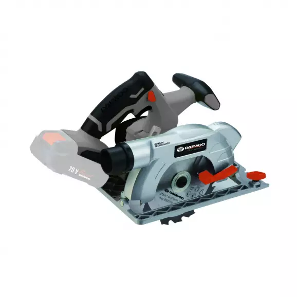 Акумулаторен циркулярен трион DAEWOO DALCS18-1 Solo, 20V, 2.0-8.0Ah, Li-Ion, ф150х16мм, 4000об/мин.