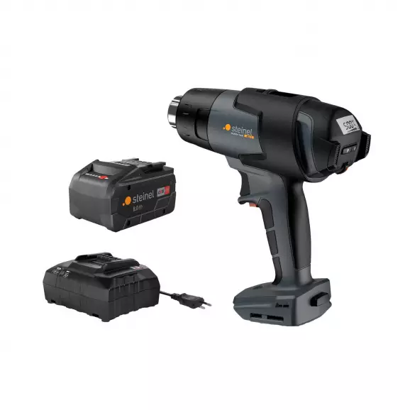 Акумулаторен пистолет за горещ въздух STEINEL MH 5 Set, 18V, 8.0Ah, Li-Ion, 50-500°C, 300л/мин