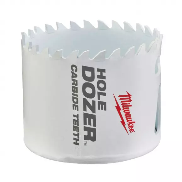 Боркорона биметална MILWAUKEE Hole Dozer Carbide Teeth 70мм, за дърво и цветни метали, HSS-Co 8%, Bi-Metal