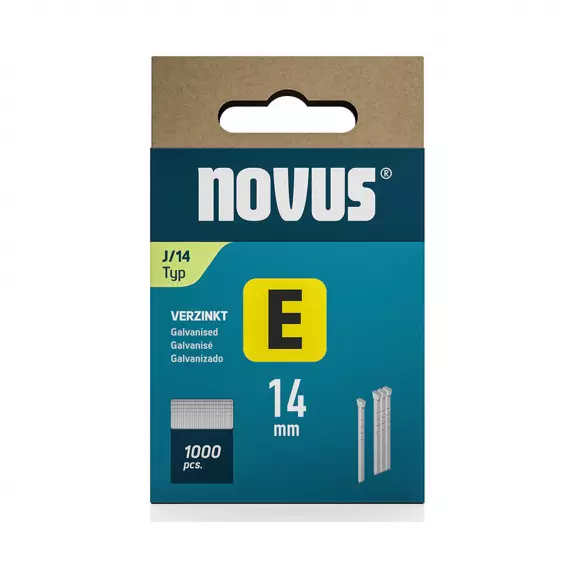 Гвоздей за такер NOVUS 1.2х14мм/1000бр., тип J/E, блистер