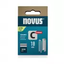 Кламери NOVUS 4/18мм 1000бр., тип 4/C, с тесен гръб, блистер - small