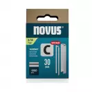 Кламери NOVUS 4/30мм 1000бр., тип 4/C, с тесен гръб, блистер - small