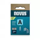 Кламери NOVUS 53/6мм 1800бр., тип 53/А, тънка тел, блистер - small