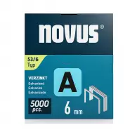 Кламери NOVUS 53/6мм 5000бр., тип 53/А, тънка тел, кутия