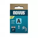 Кламери NOVUS 53/6мм 800бр., тип 53/А, тънка тел, блистер - small
