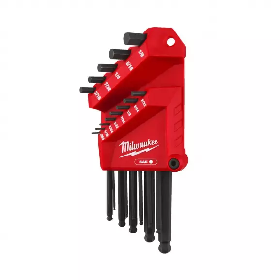 Ключ шестограм Г-образен с ябълка MILWAUKEE 13части, с ябълка