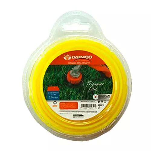 Корда DAEWOO 2.7мм/15м, квадрат, дължина 15м, жълт