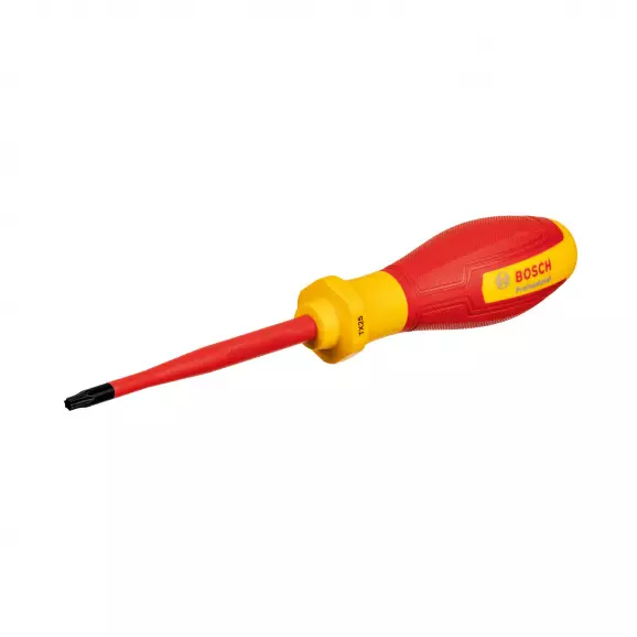 Отвертка торкс BOSCH VDE ТХ25 220/100мм, изолирана 1000V, S2, двукомпонентна дръжка