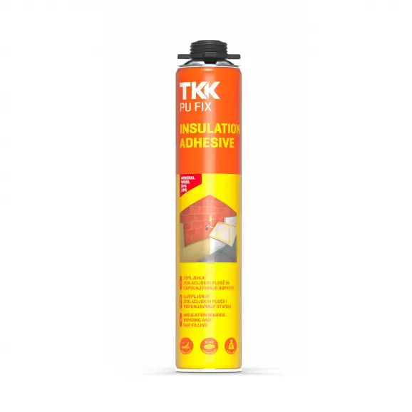 Пяна полиуретанова TKK PU FIX 750мл, за лепене на изолация, пистолетна