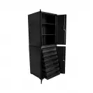 Шкаф за инструменти UNIOR BLACK, с 7 чекмеджета и 3 рафта, без инструменти, 695х660х2030 - small