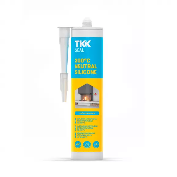 Силикон неутрален TKK SEAL 300 °C 300мл - черен