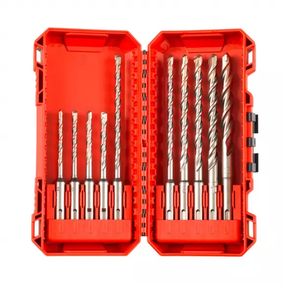 Свредла MILWAUKEE 5.0-12мм 10части, за бетон, 2 режещи ръба, SDS-plus