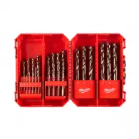 Свредла MILWAUKEE Shockwave Red Cobalt 1.0-12мм 25части, за метал, HSS-Co, 135°, DIN 338, цилиндрична опашка