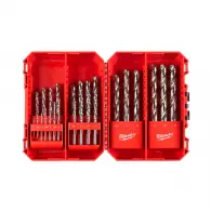 Свредла MILWAUKEE Shockwave Red Hex 1.0-13мм 25части, за метал, HSS-G, 135°, DIN 338 цилиндрична опашка