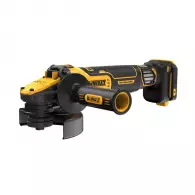 Акумулаторен ъглошлайф DEWALT DCG416VSN-XJ, 18V, 1.5-5.0Ah, Li-Ion, ф125мм, безчетков