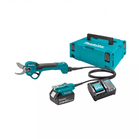 Акумулаторна лозарска ножица MAKITA DUP180T001, 18V, 5.0Ah, Li-Ion, 30мм