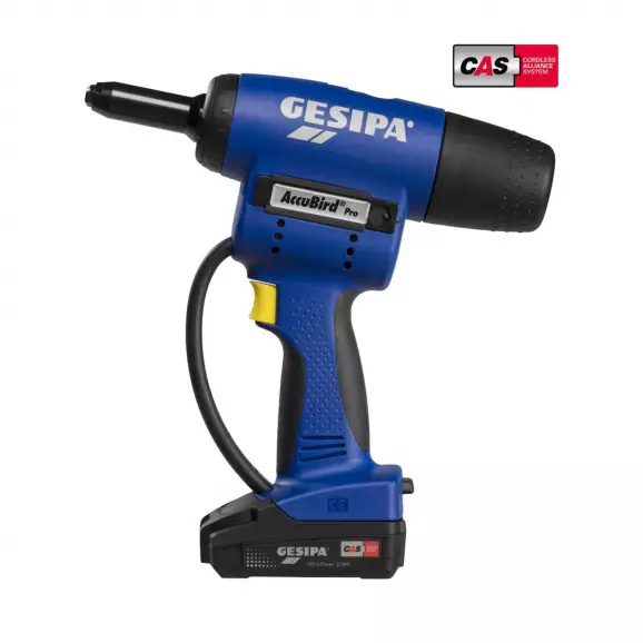 Акумулаторна нитачка GESIPA AccuBird Pro CAS, 18V, 2.0Ah, Li-Ion, M3.0-6 в куфар, безчетков